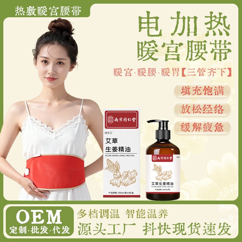 Electric Heating Uterine Warming Belt for Menstrual Comfort, Health Warmth Hot Compress Therapy Pack, Waist Protection with Mugwort Heat Compress