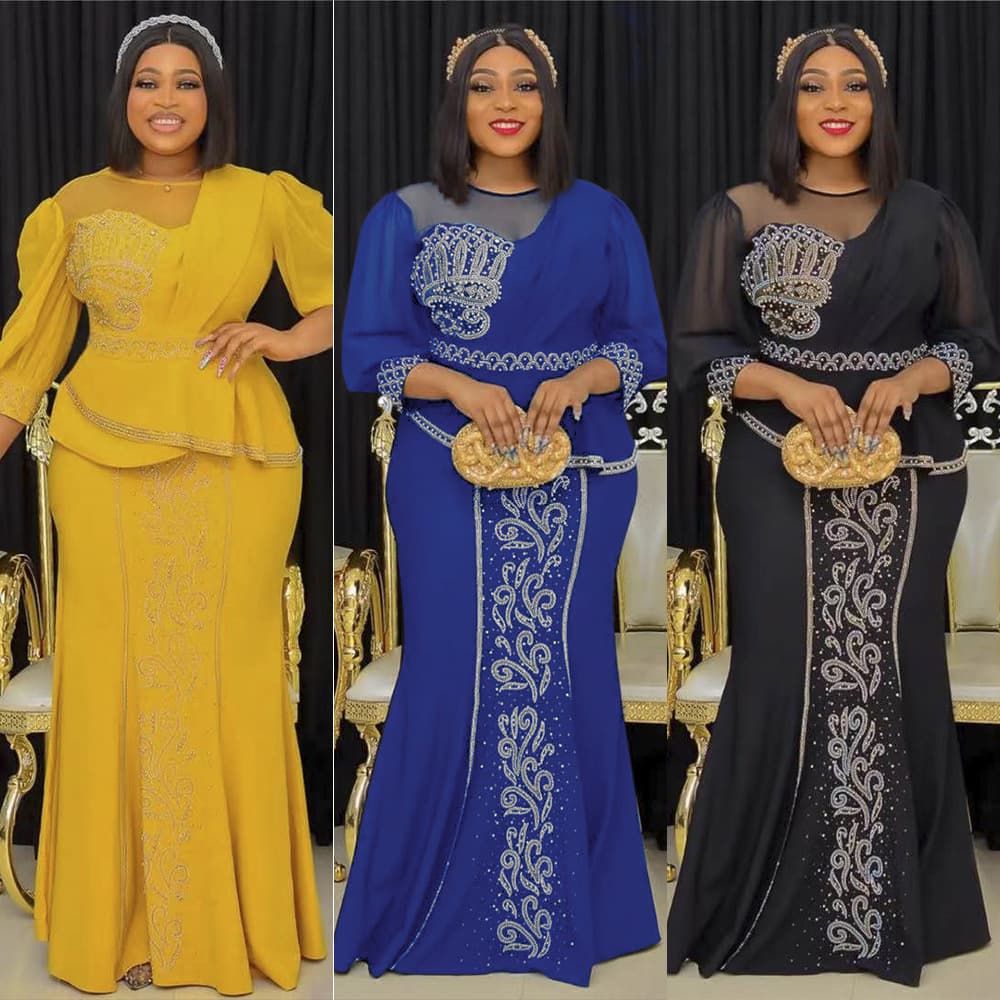 Cross-Border Trade New 2026 Plus Size Set Plus Size African Style (Dress)