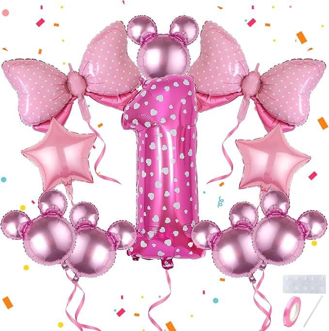 ins new candy bow aluminum foil balloons children's birthday party decoration baby's 100th day party arrangement balloons