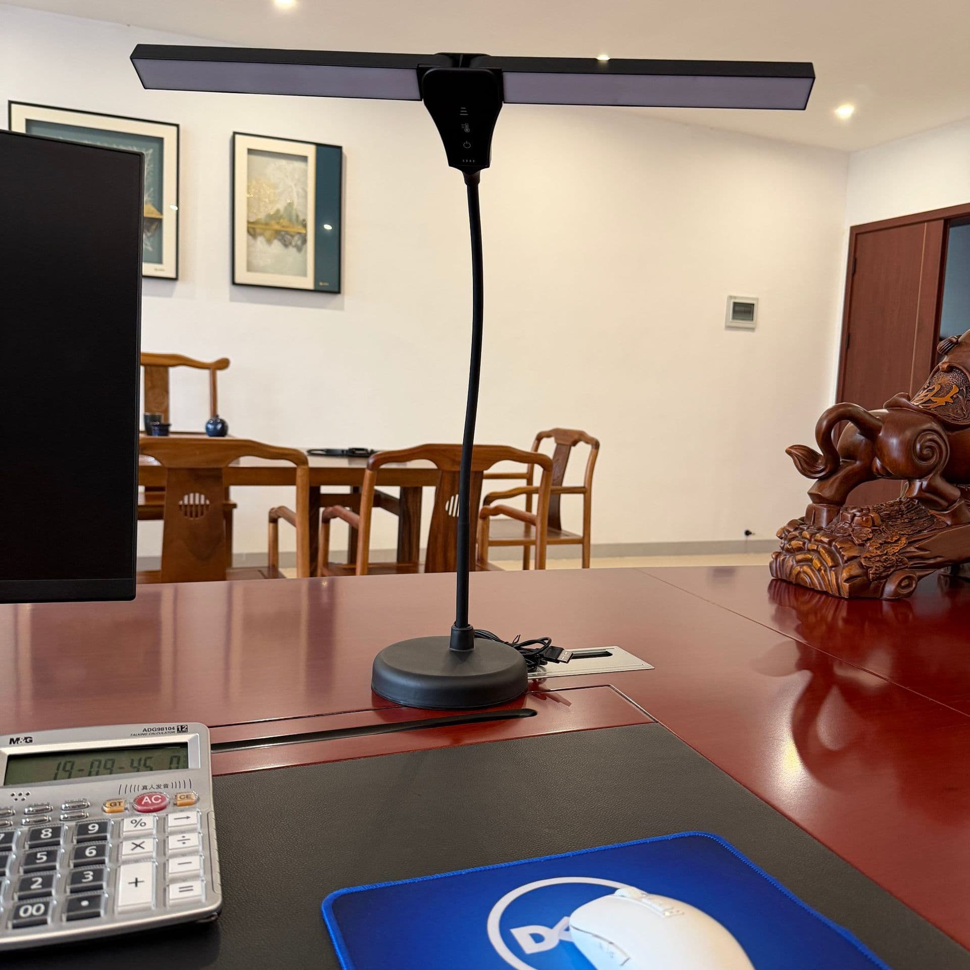 Dual-Head Clip-On Desk Lamp, Eye-Care Study Screen Reading Lamp, Long-Arm Maintenance Bedside Student Desk Lamp