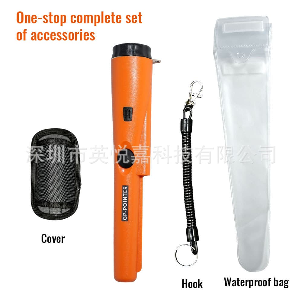 Handheld Metal Detector Locating Wand Portable Mini Metal Detector 360-Degree High Precision with Waterproof Bag