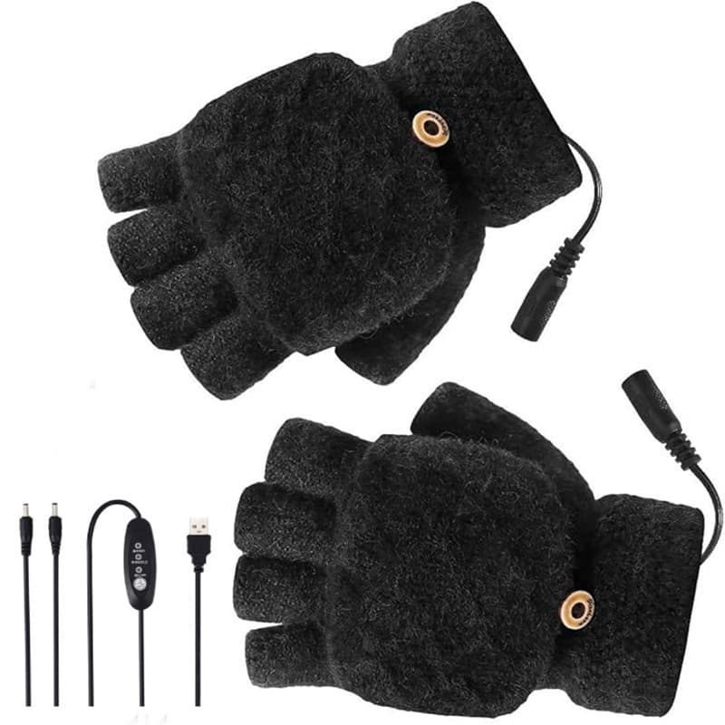 Winter USB Gloves Dual-Sided Heating Gloves Temperature Control Touchscreen Outdoor Ski Warm Windproof Cold Protection
