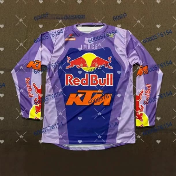 2025 Motorcycle Beach Quick-Dry Cycling Jersey Long-Sleeve Plaid Breathable T-Shirt Mountain Off-Road Training Suit Men Women