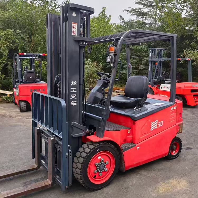 Used forklift 3-ton electric forklift, Lonking AC30, workshop/warehouse four-wheel 2/2.5/3-ton forklift