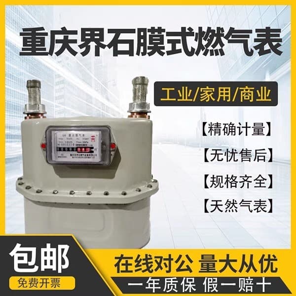 Chongqing Jieshi Diaphragm Gas Meter G2.5G6G10G16G25 Large Diameter Industrial Diaphragm Gas Meter Natural Gas Meter
