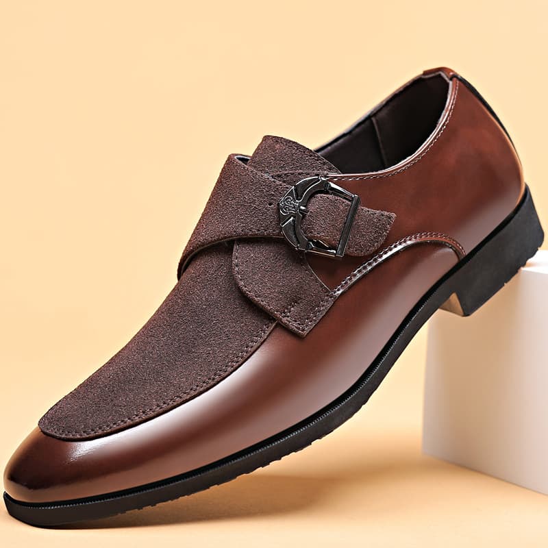 2024 Summer Leather Shoes Men's New Business Formal Casual Suede Men's British Korean Version Pointed Toe Large Size Shoes