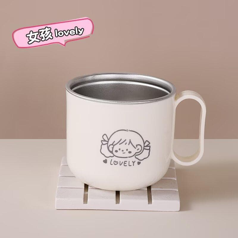 Cute Household Cup Kindergarten Open Cup for Milk, Mouthwash Cup, Drop-Resistant Direct Drinking Cup, Water Cup, Coffee Cup
