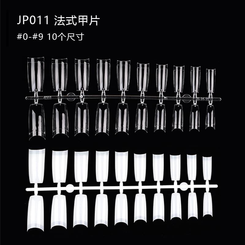 Nail Art Practice Hand, Nail Tips, Press-on Nails, Nail Extension Tips JP011, French Nail Tips