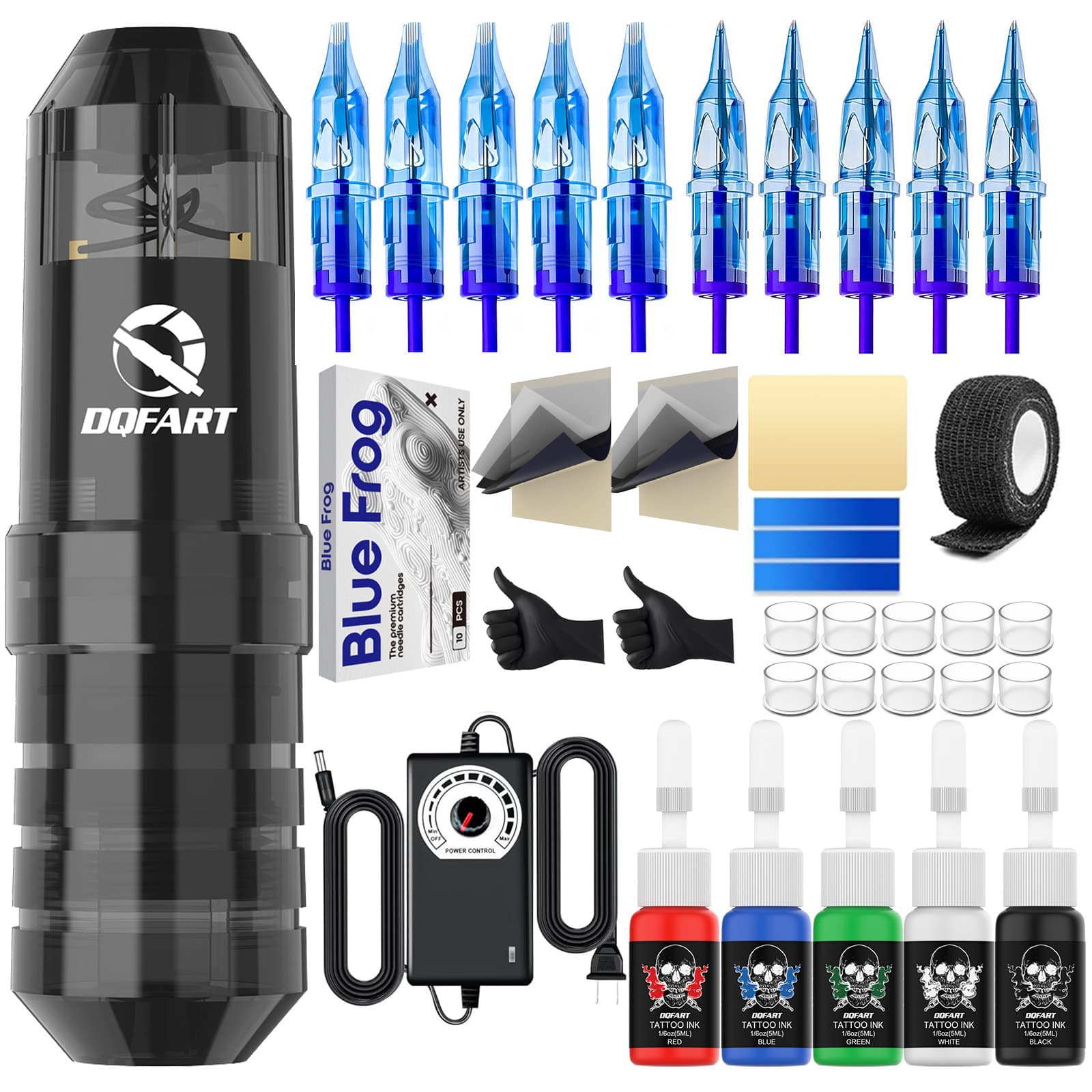 DQFART cross-border popular tattoo set tattoo beginners with tattoo machine tattoo all-in-one pen complete set