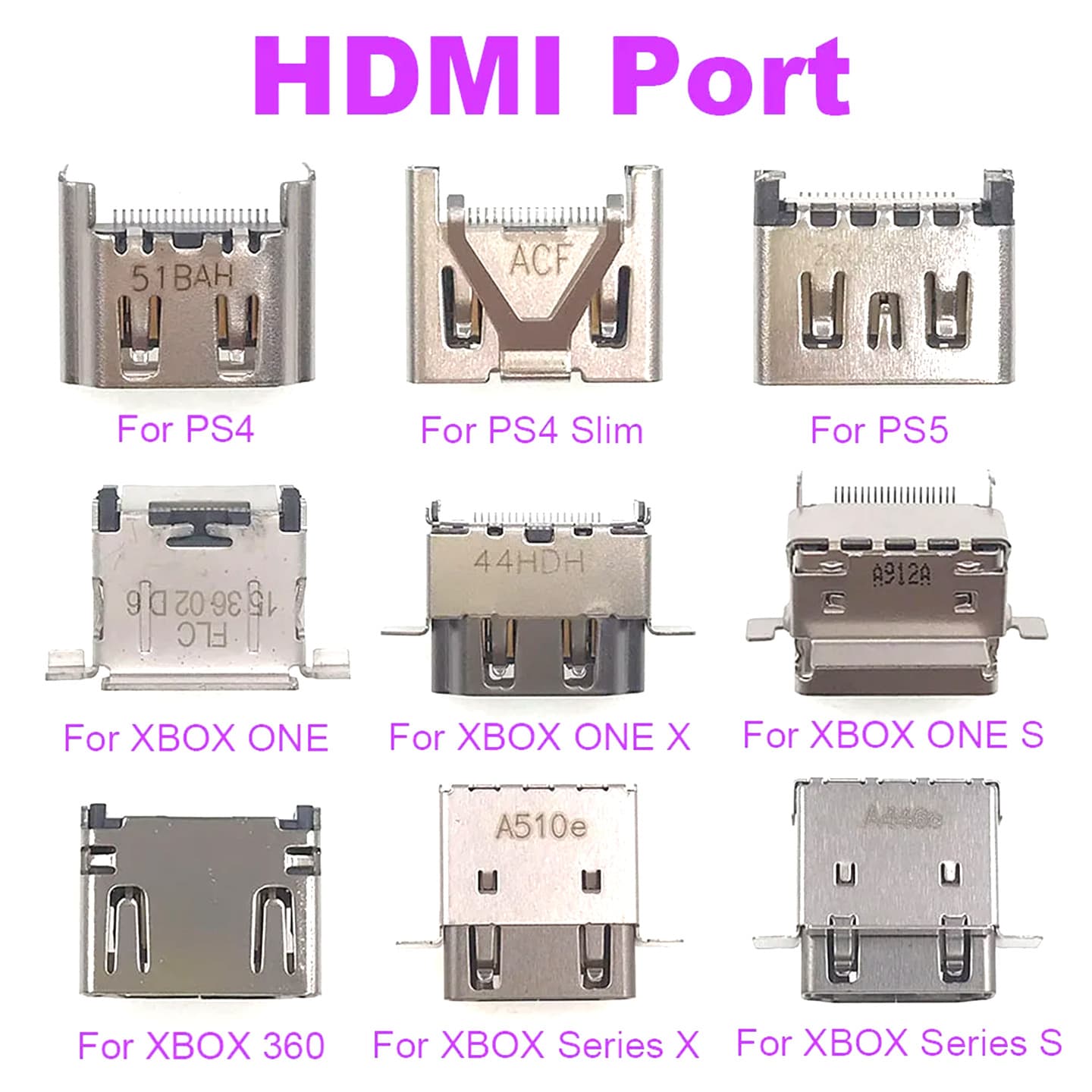 For PS4/PS5/XBOX HDMI Port Series S/X Game Console HD Video Socket 360 Port