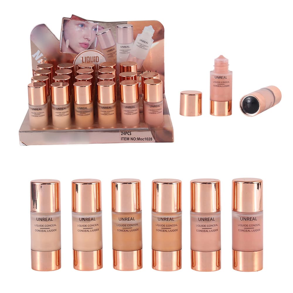 Highlighter Contour Liquid Concealer Long-Lasting Foundation Face Brightening Liquid Cover Blemishes Acne Scars Dark Circles Concealer Cream