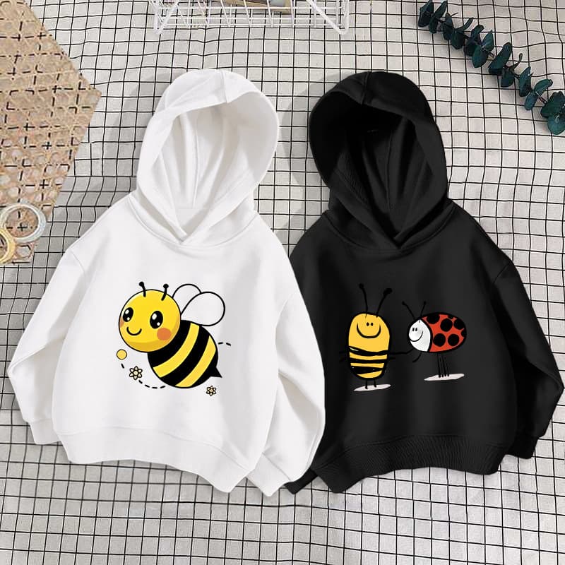 Spring Autumn Fashion Boys and Girls Sweatshirt Thin Hoodie Children Long Sleeve Korean Style Dropped Shoulder Jacket Cross-Border Kids Clothing