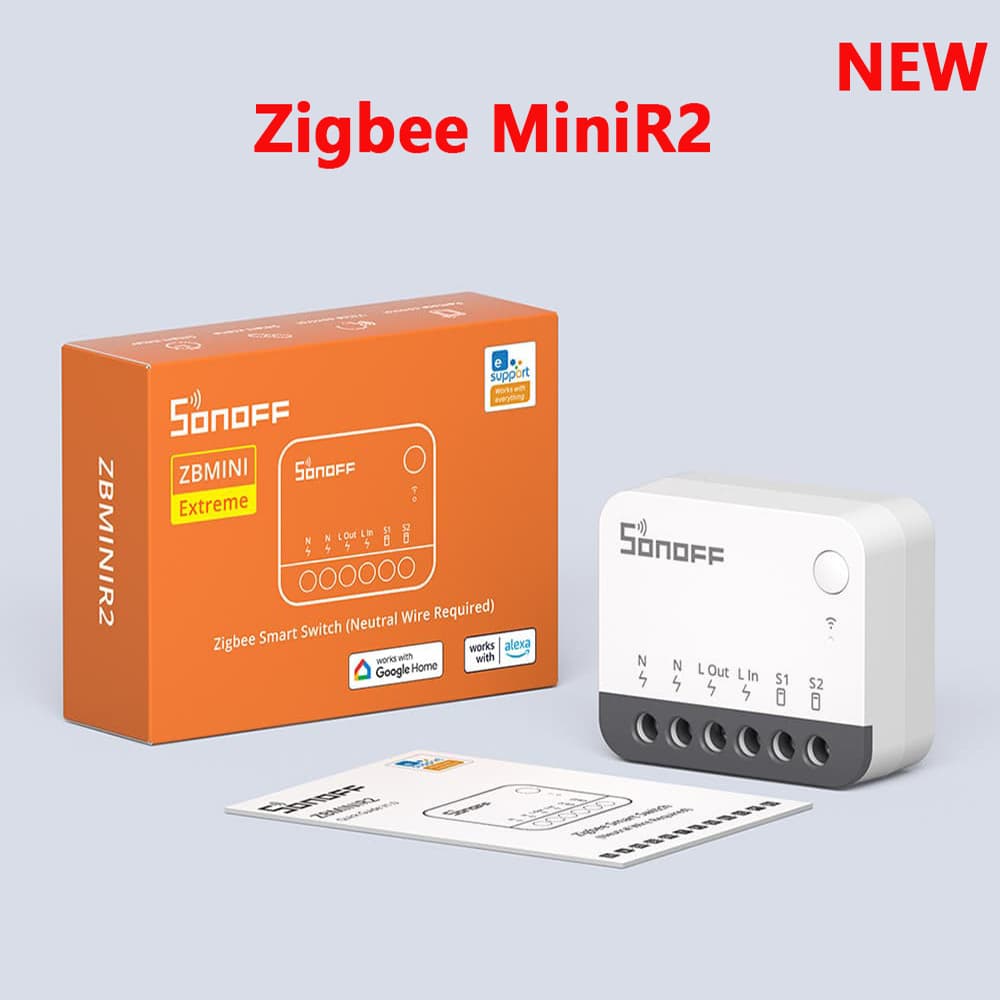 SONOFF ZBminir2 Zigbee Mini Smart Switch Smart Home Remote Control On/Off Device