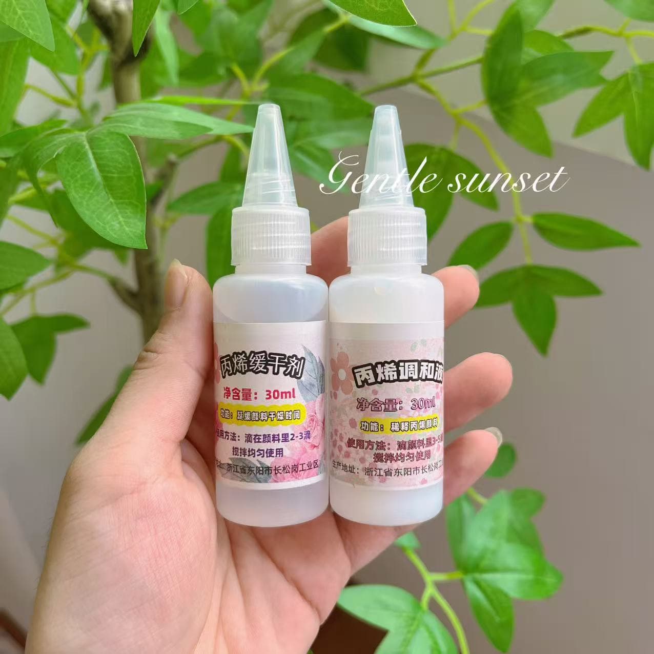Acrylic blend liquid, acrylic paint thinner, slow drying agent, paint medium, oil painting surface spray protector