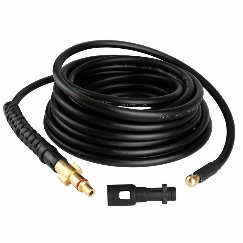 Drain cleaner hose, sewage pipe cleaning kit, flexible jet hose release mechanism, high-pressure cleaning hose