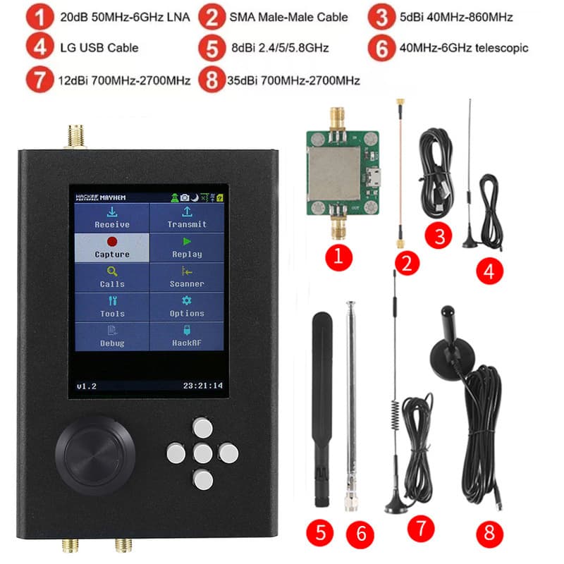 Cross-border HackRF One PortaPack H2 Radio Transceiver Receiver SDR Software Development Kit