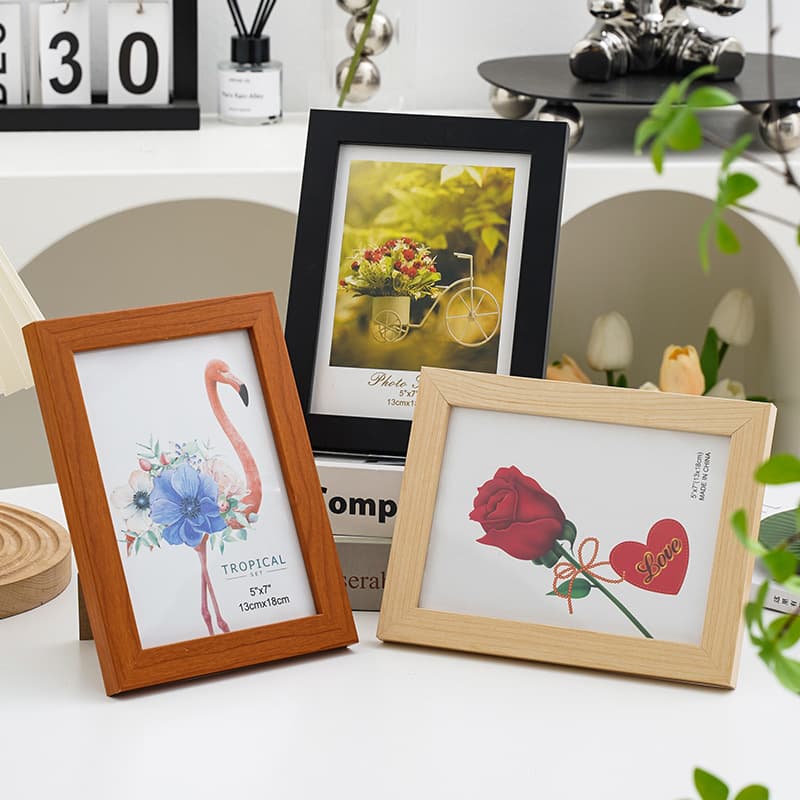 Solid Wood Picture Frame Wholesale Creative Photo Frame Tabletop Display 6x8 inch A4 Frame Photo Wall Oil Painting Frame Factory Direct