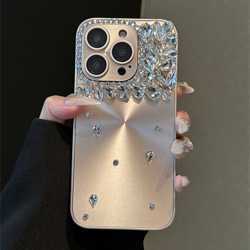 Light Luxury Three-Dimensional Rhinestone iphone16promax Phone Case for Apple 15 High Fashion 14 Women 13 Suitable for Cross-Border
