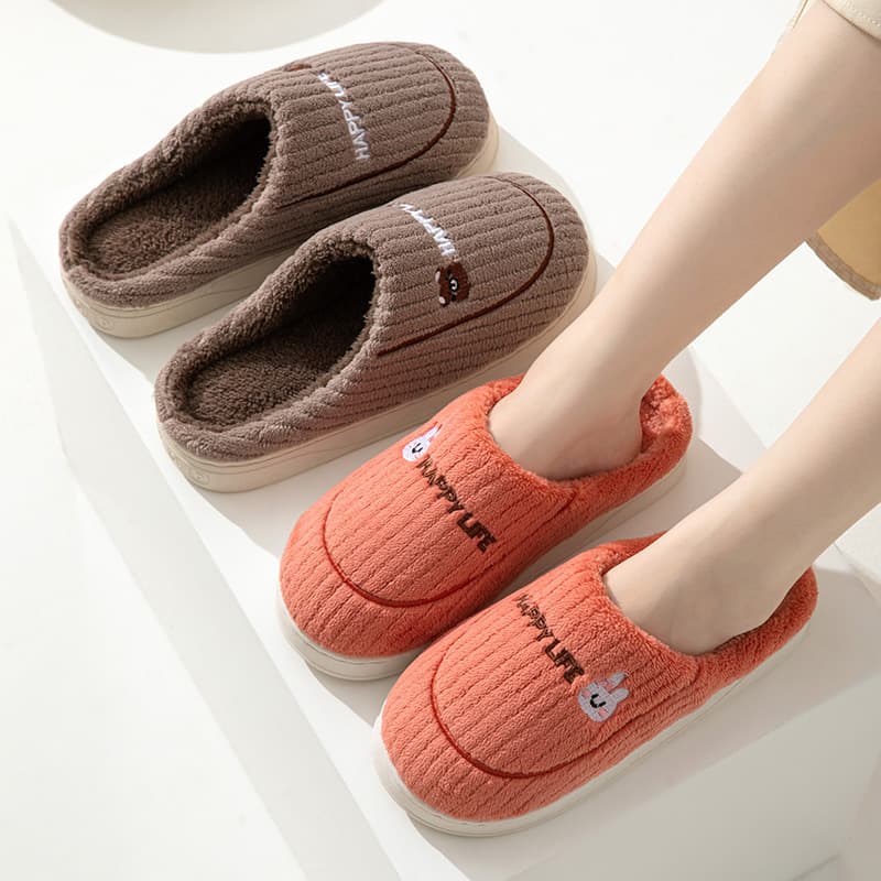 Thick-soled cotton slippers non-slip winter shoes indoor slippers winter warm cotton shoes plush cotton slippers home slippers wholesale