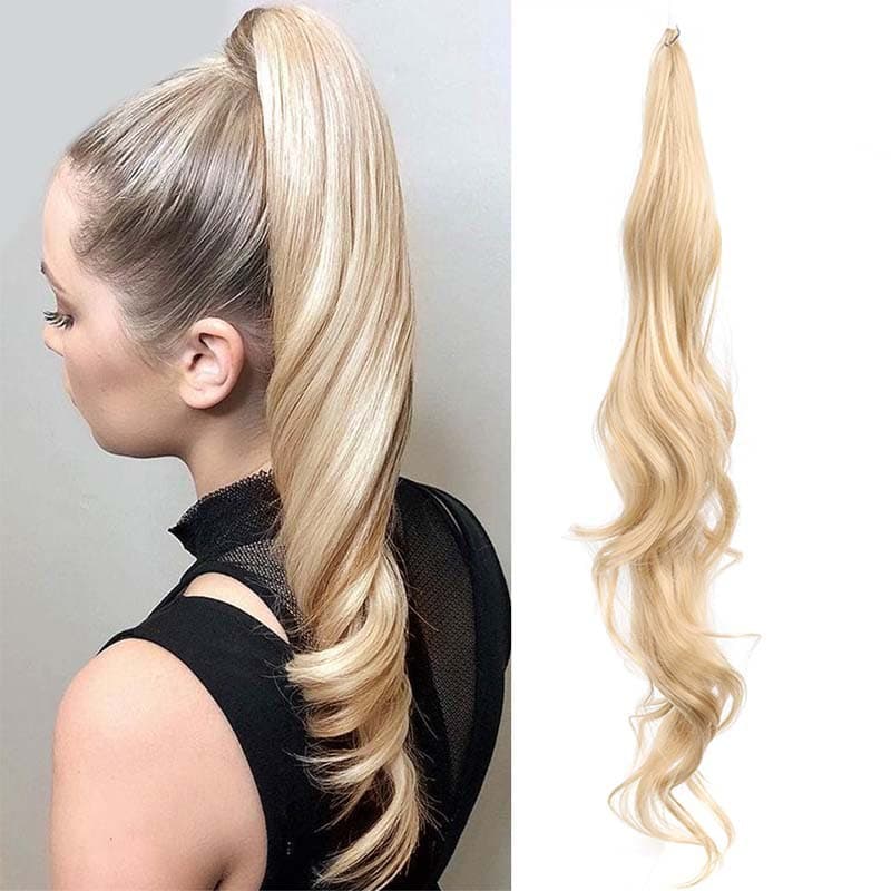 European and American Wig 32inch Extra Long Ponytail Wrap-Around Hair Extension Women Ponytail Braid Magic Stick Ponytail Hair