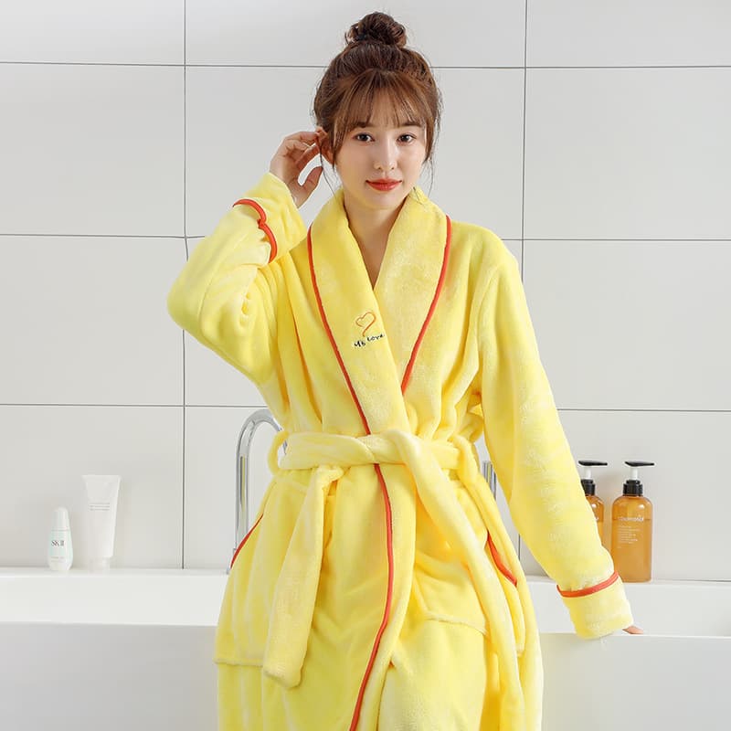 New Coral Velvet Nightgown for Women, Winter Pajamas, Warm Bathrobe for Women, Autumn and Winter Long Thickened Home Clothes