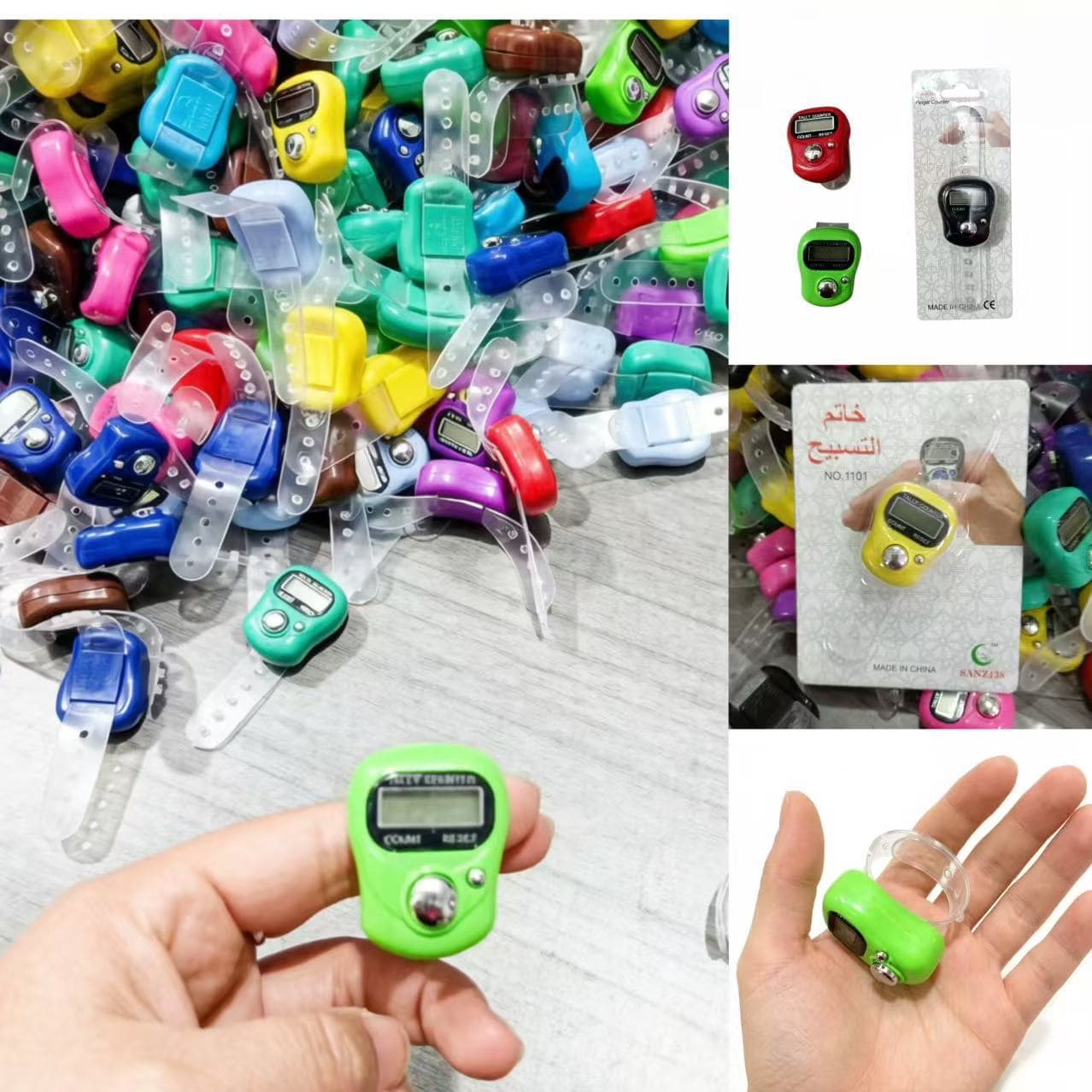 Electronic counter finger ring mini home hand press reader digital display large screen display point counter people flow counting