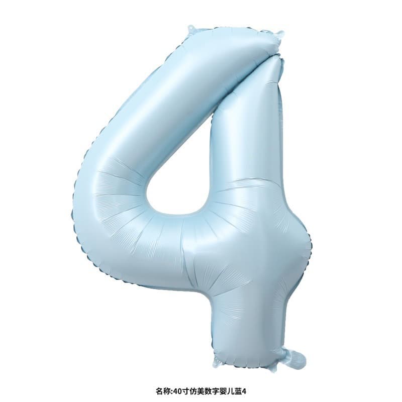 Amazon Cross-Border 40-Inch American-Style Large Number Aluminum Film Balloon for Birthday Party Decoration