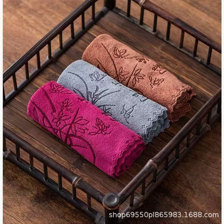 High-grade absorbent, thickened, lint-free tea table cloth, tea mat, tea set, quick-drying square towel with logo