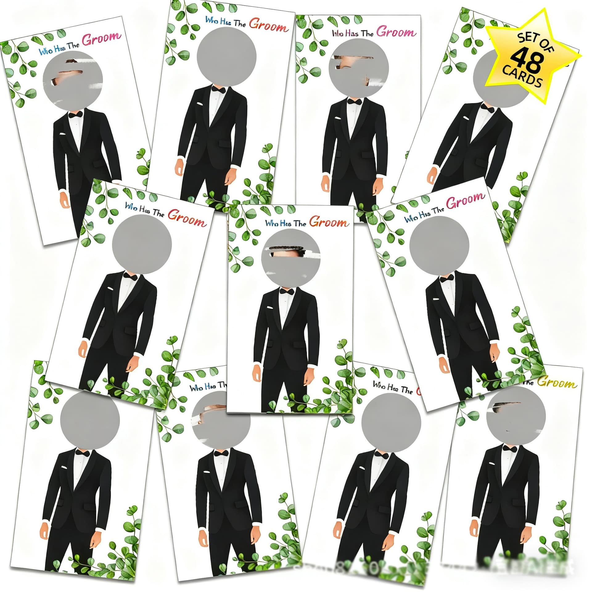 Bachelor Party Game Cards, Wedding Game Scratch Cards, Who Is the Groom, Bridal Shower Game Cards
