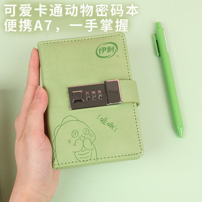 A7 Lock Diary Password Cute Pocket Notebook for Students