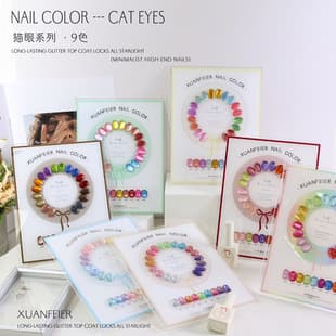 9-Color Cat Eye Gel Polish Set 2026 New Nail Gel Collection Glass Bead Whitening Nail Gel Mini Set