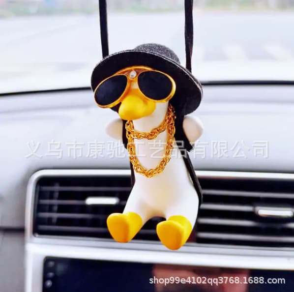 Cross-border swing duck car pendant Car interior car hanging resin decoration Christmas hot cross-border hot words