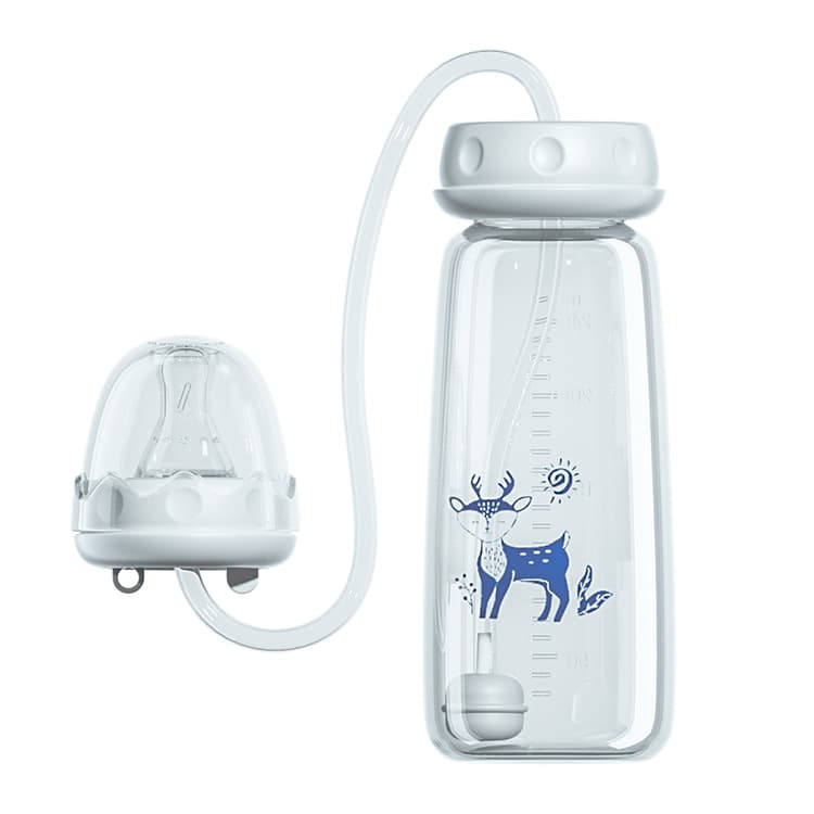 Amazon Best-Selling Hands-Free Baby Bottle, Wide-Neck 240ml, Baby Hands-Free Bottle, PP Bottle