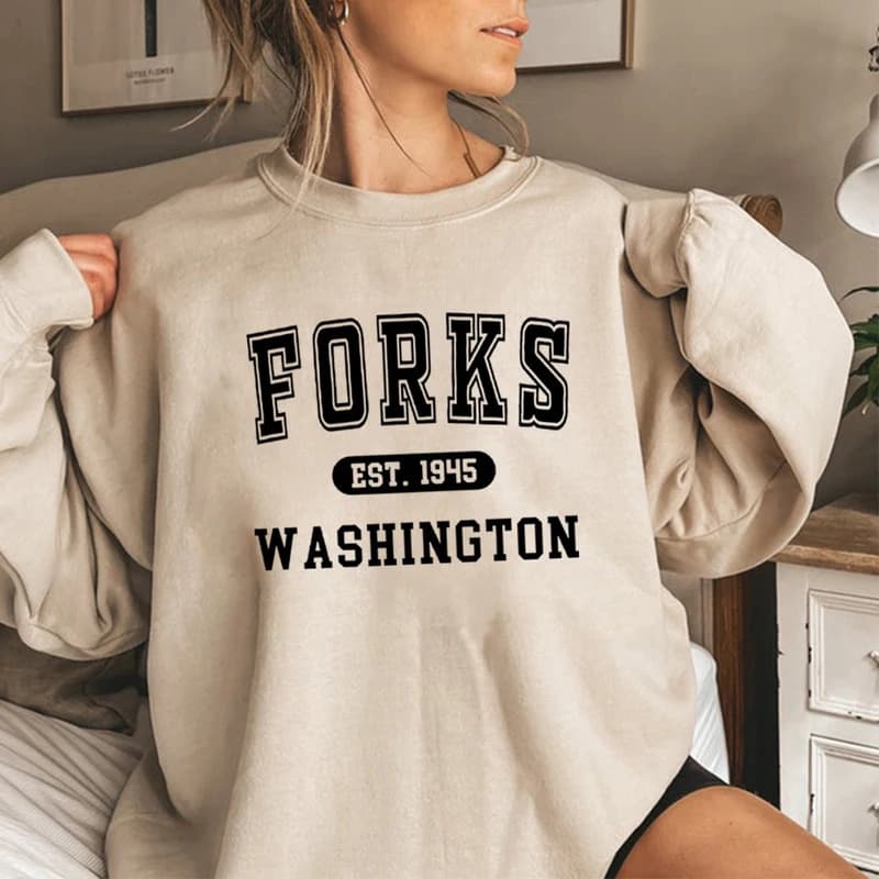 Twilight Sweatshirt Forks Hoodie Team Edward Crewneck