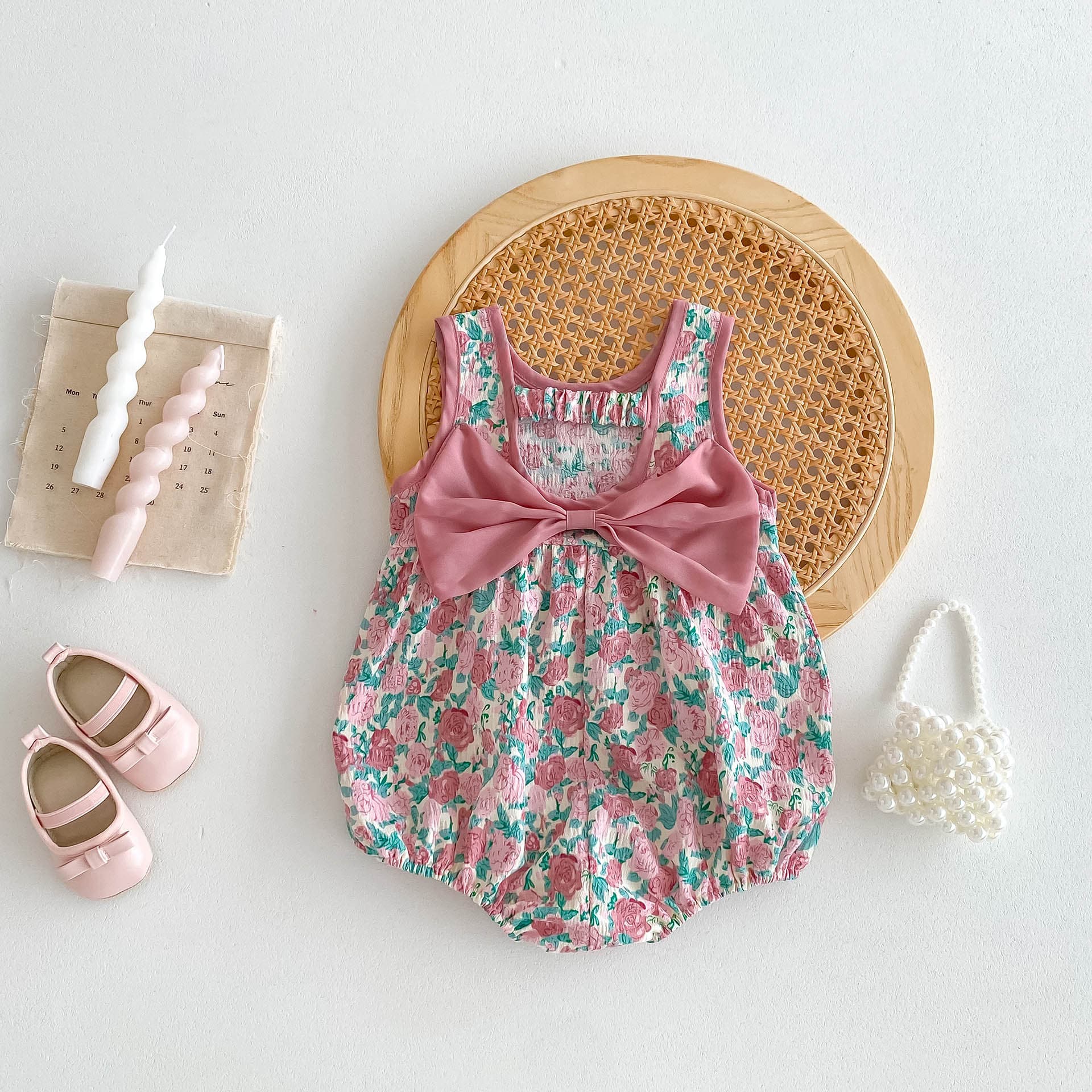 Ins Baby Wrap Top Summer Girl Bodysuit Princess Butterfly Vest Crawling Suit Newborn Clothes A Class