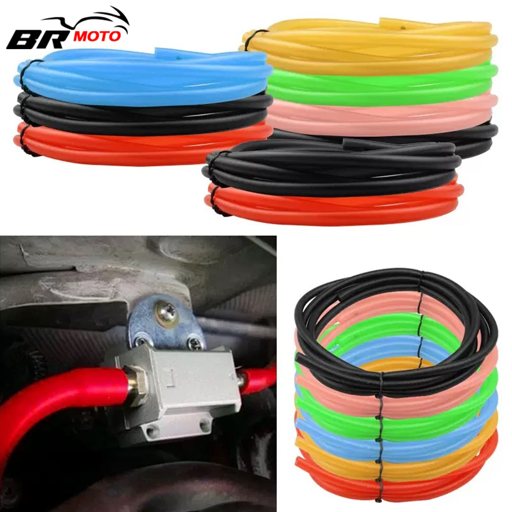 Motorcycle Accessories Modification 1 Meter Oil Hose Rubber Gasoline Tube Off-Road Vehicle Colored Fuel Hose Fuel Line