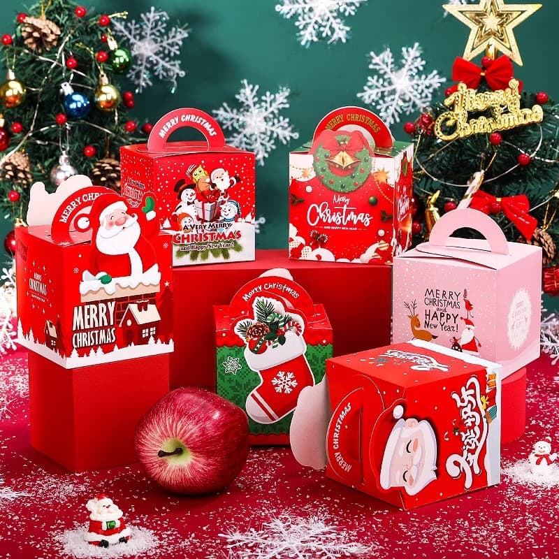 Christmas apple gift box 10 pieces Christmas Eve apple packaging box Christmas decorations creative candy box gift