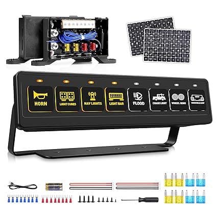 8-Bit Wireless Switch Panel 8-Key Switch Box Toggle Momentary Pulse Touch Control Assembly 6-Key Wireless