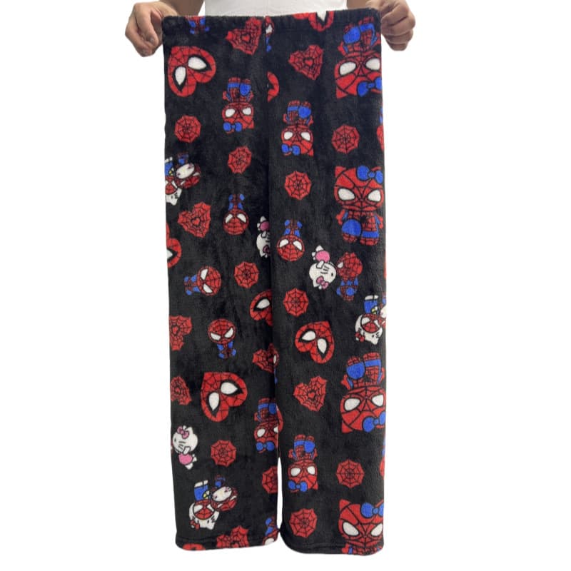 Plus Fleece Pajama Pants Women's Home Casual Loose Flannel Pants