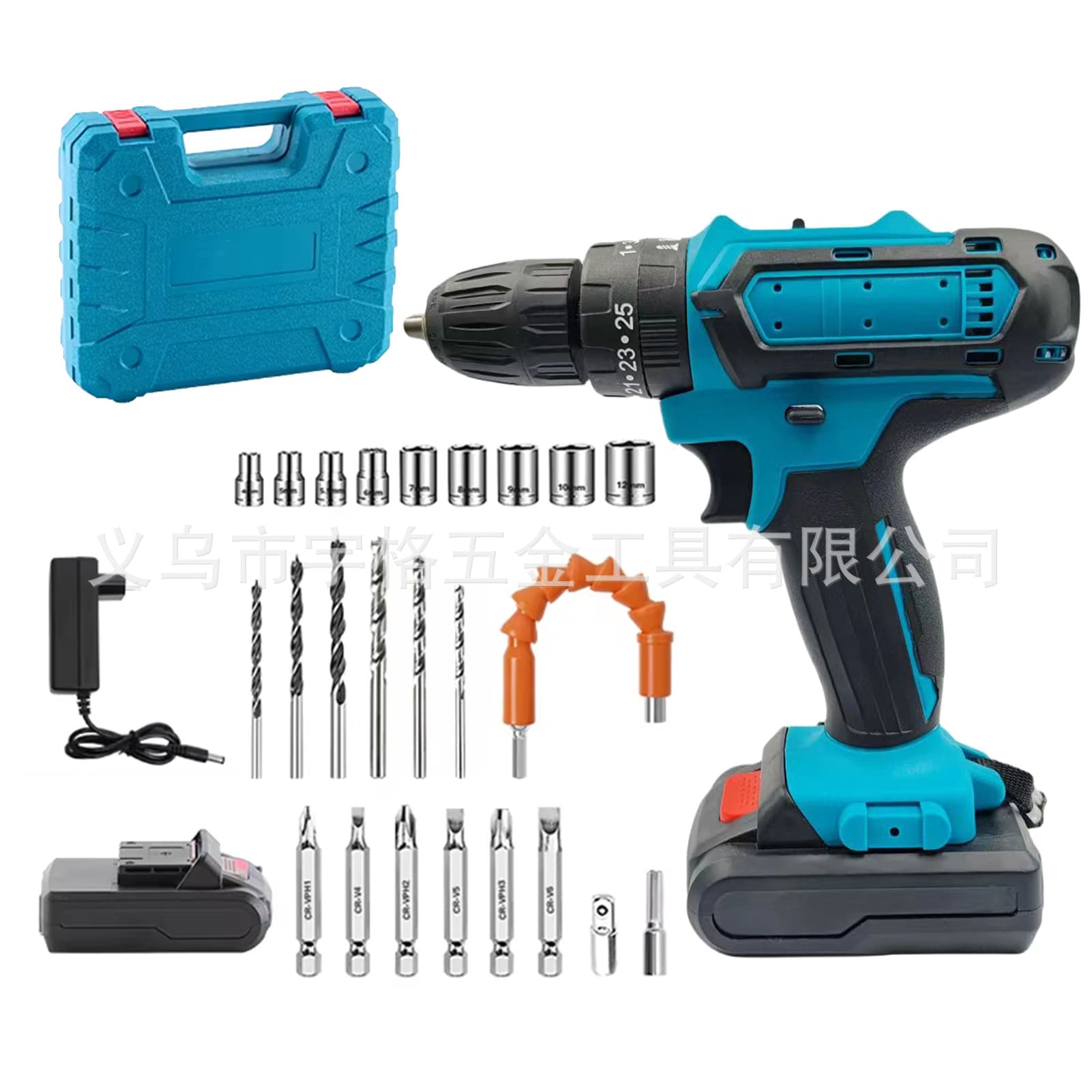 Cross-border foreign trade lithium electric drill hand electric drill multi-function household pistol drill portable rechargeable lithium electric drill wholesale