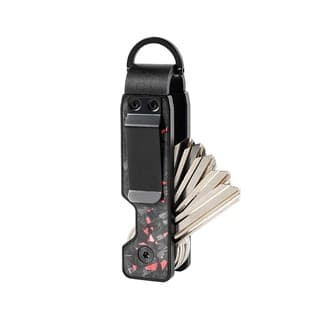 Cross-Border Metal Keychain Multi-Functional Aluminum Alloy Key Case Carbon Fiber Key Organizer Simple and Stylish
