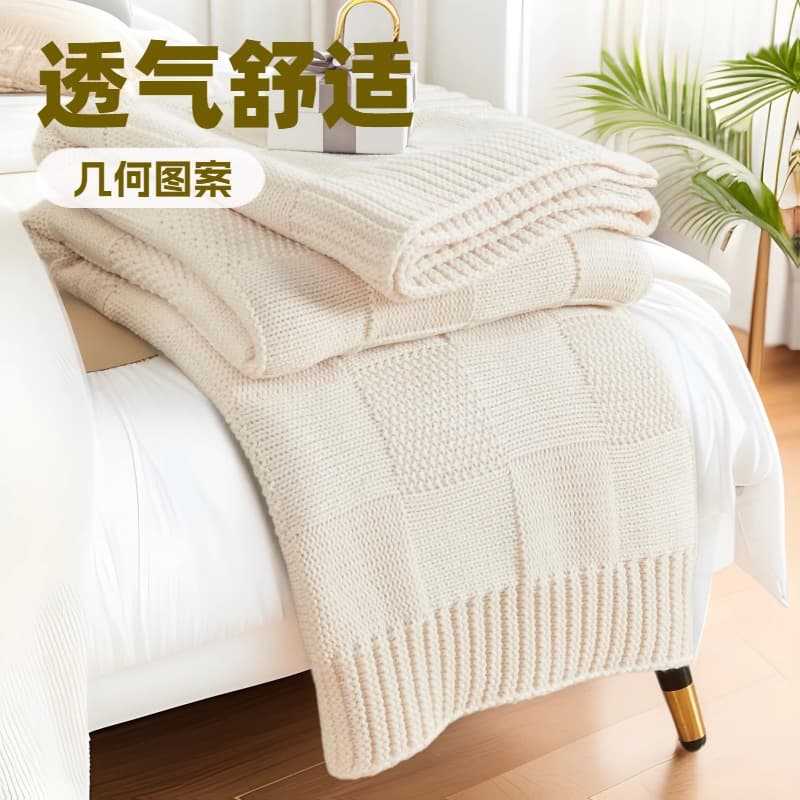 Amazon Knit Blanket Air Conditioning Nap Sofa Throw Camping Blanket Washable Wool Blanket Baby Blanket Cross-border