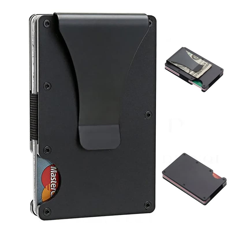 Spot aluminum alloy metal wallet RFID anti-theft card holder card holder ultra-thin metal wallet