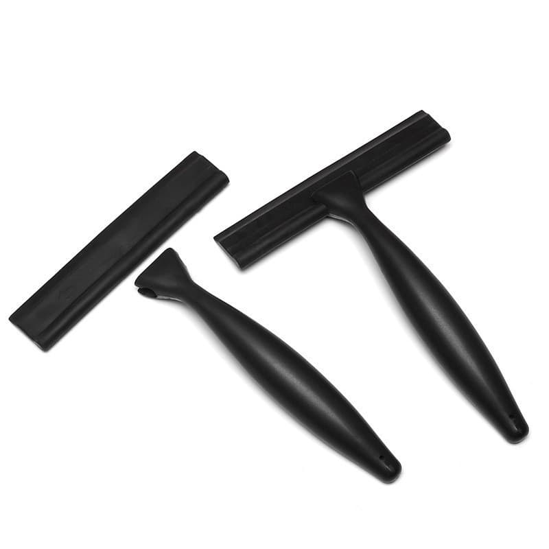 Black Detachable Oxford Soft Film Squeegee with Paper Tube Holder, Glass Film Plastic Rubber Squeegee Wholesale
