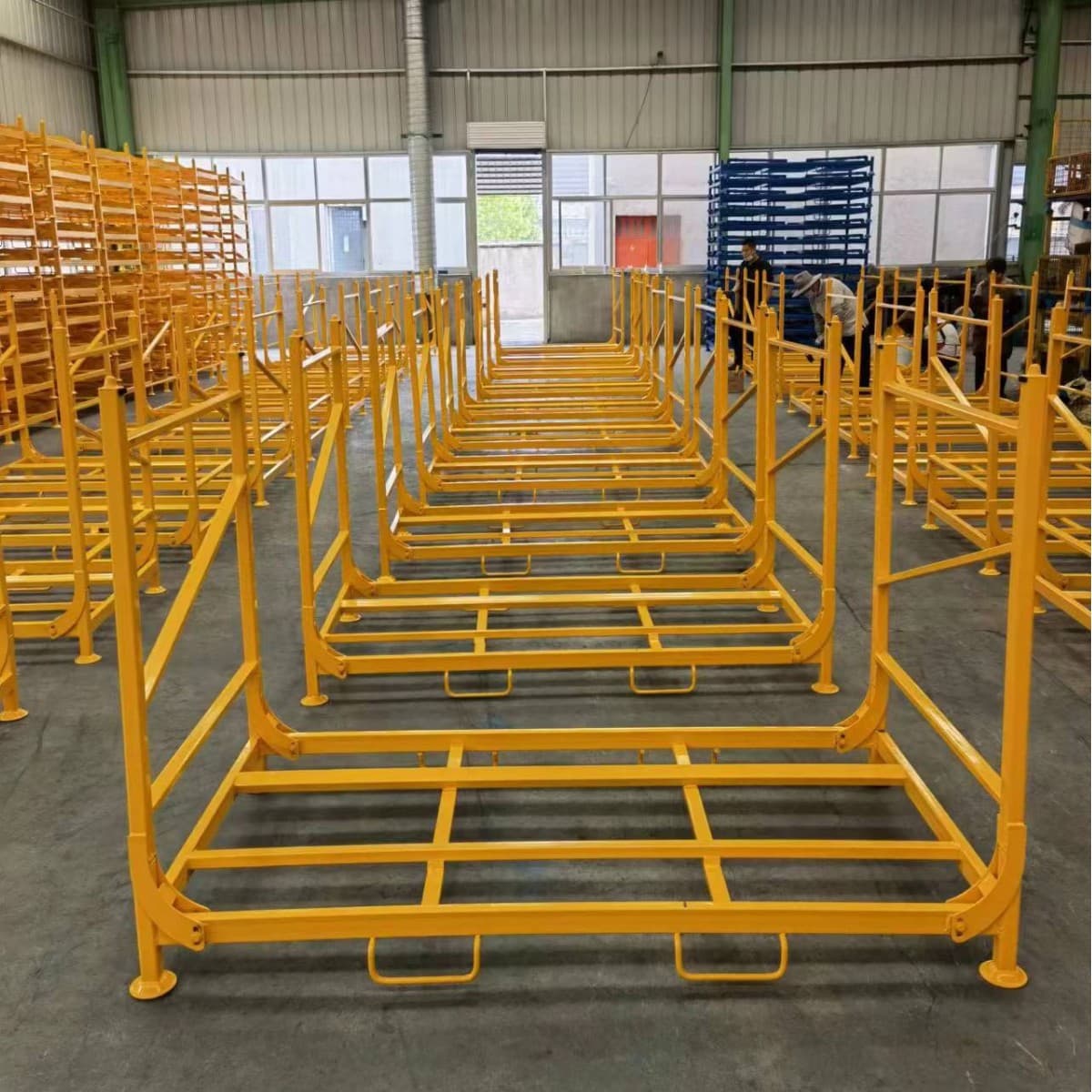 Custom non-standard foldable spray-coated tire rack 2200*1270*995 for automotive tire circulation from source manufacturer