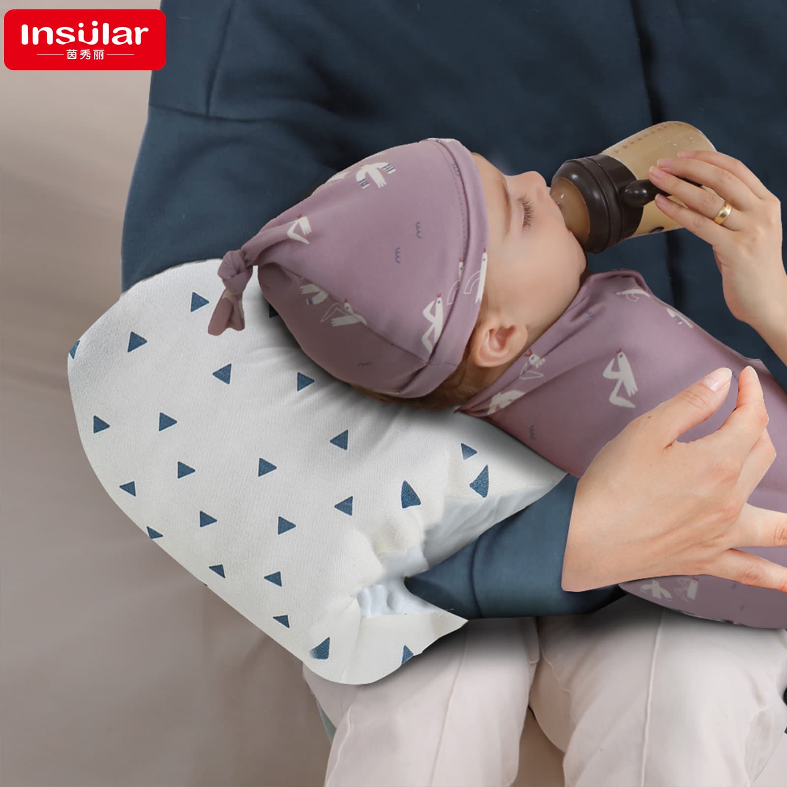Yin Xiuli Pure Cotton Flannel Plush Soft Comfortable Baby Nursing Pillow Arm Pillow Feeding Aid Soothing Pillow