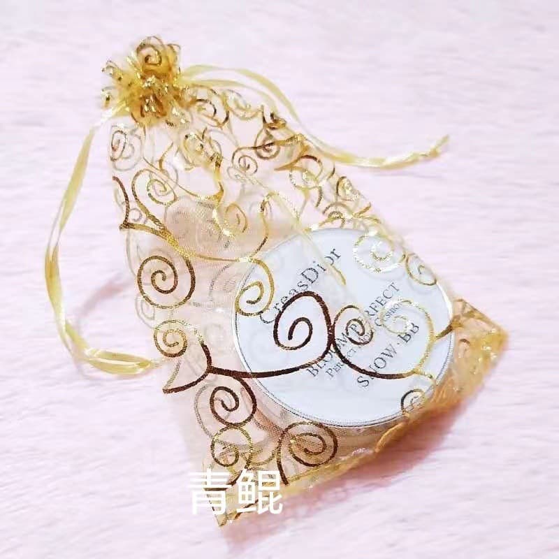 Spot hot stamping and silver vine gauze bag ribbon gift bag blue vine snow gauze packaging bag jewelry bag mesh bag