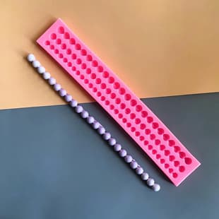 3D Beaded Lace Liquid Silicone Mold Cake Edge Decoration Ornament Crystal Epoxy Resin Gypsum Clay Tool