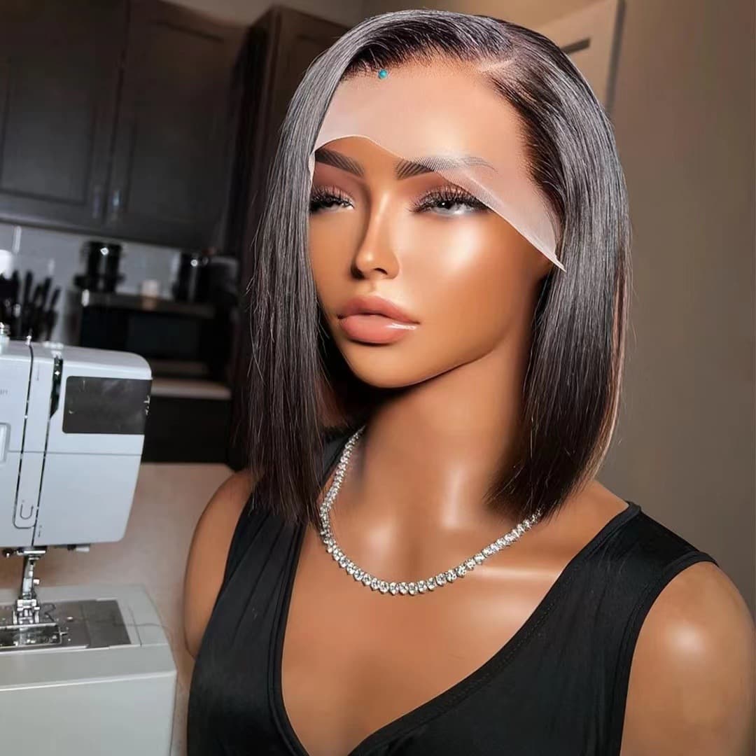 Bob Wigs Body Wave Lace Front Short Hair Wave Cap Synthetic Braiding Hair For White