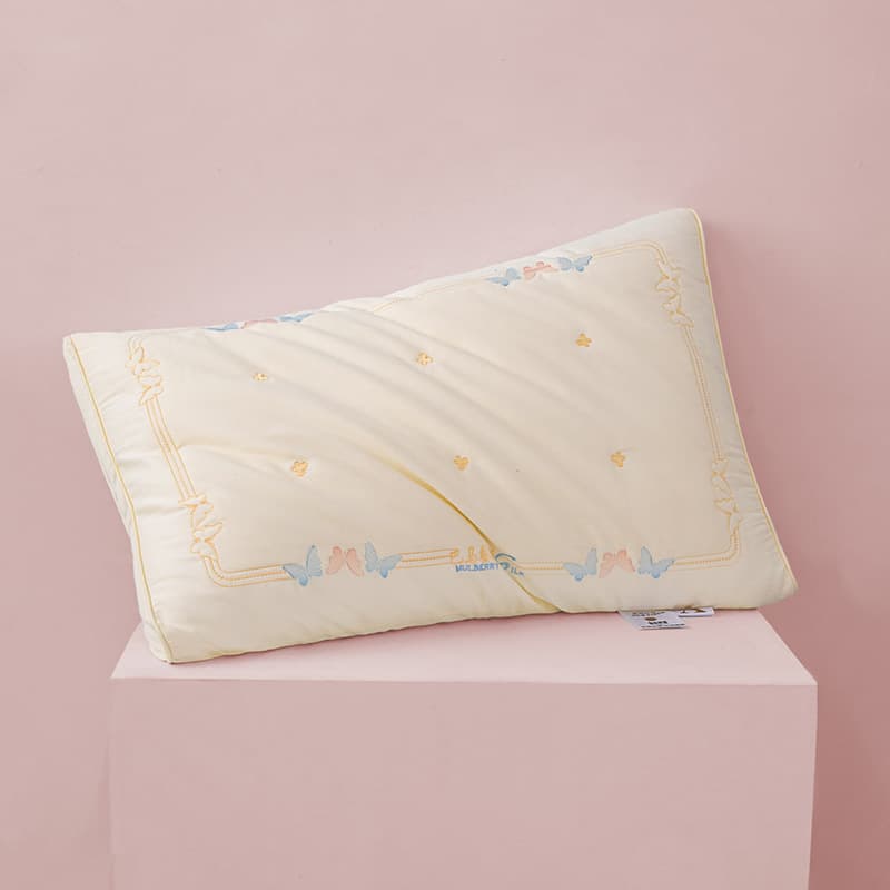 Source Factory Wholesale Super Soft Silk Pillow Core, Neck Support Pillow for Sleep Aid, Home Use, Student Dormitory Single Pillow